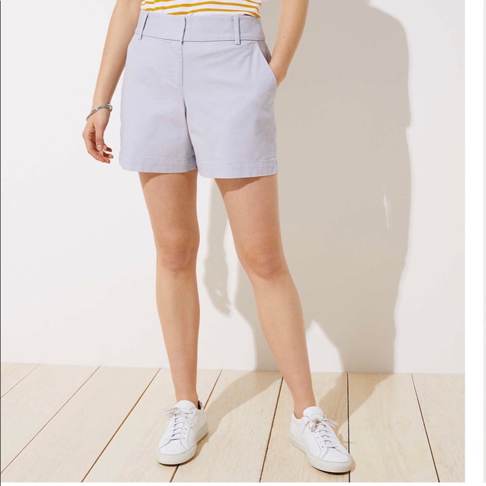 LOFT• Riviera Chino Shorts ☀️ sz4, 6” inseam gray